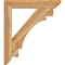Ekena Millwork Merced Slat Rough Sawn Bracket w/ Offset Brace, Western Red Cedar, 6"W x 30"D x 34"H BKT0604X30X34MRC06RWR - alternate 2